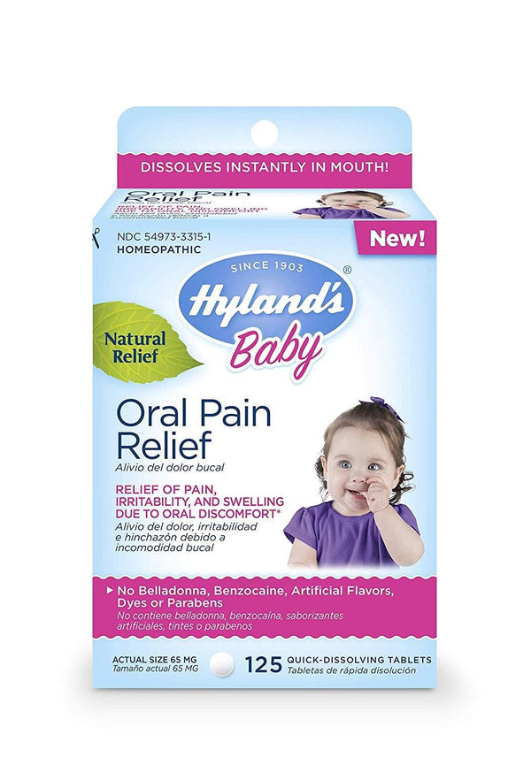 Hyland's Baby Oral Pain Relief 125 Tablets Image 1