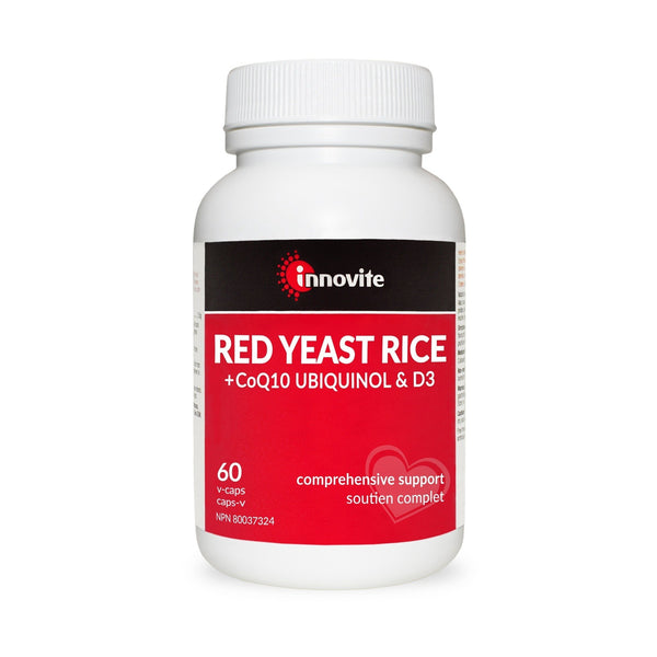 Innovite Red Yeast Rice + CoQ10, Ubiquinol & D3 60 VCaps Image 1