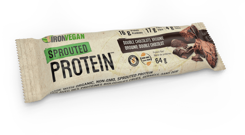 Iron Vegan Sprouted Protein Bar - Double Chocolate Brownie Image 2
