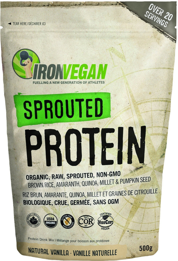 Iron Vegan Sprouted Protein - Natural Vanilla Image 1