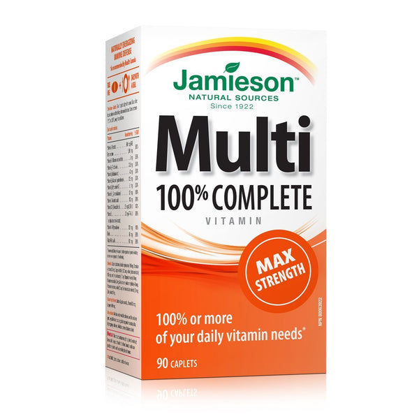 Jamieson 100% Complete Multivitamin Max Strength 90 Caplets Image 1