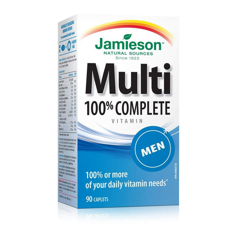 Jamieson 100% Complete Multivitamin Men 90 Caplets Image 1