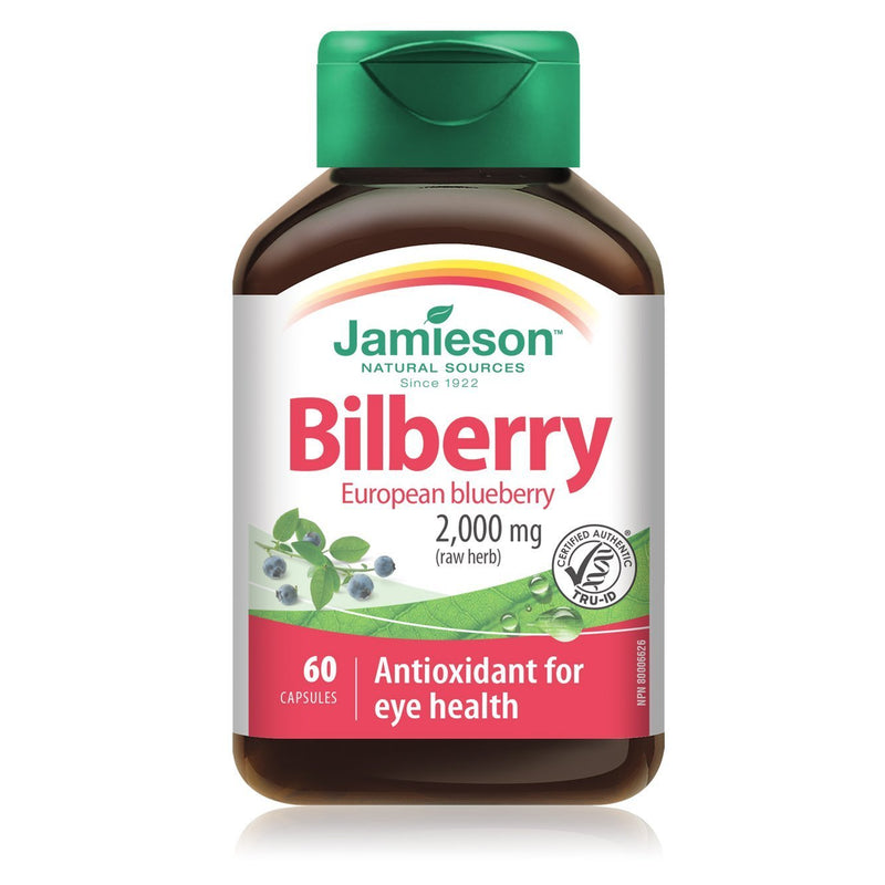Jamieson Bilberry 2000 mg - European Blueberry 60 Capsules Image 1