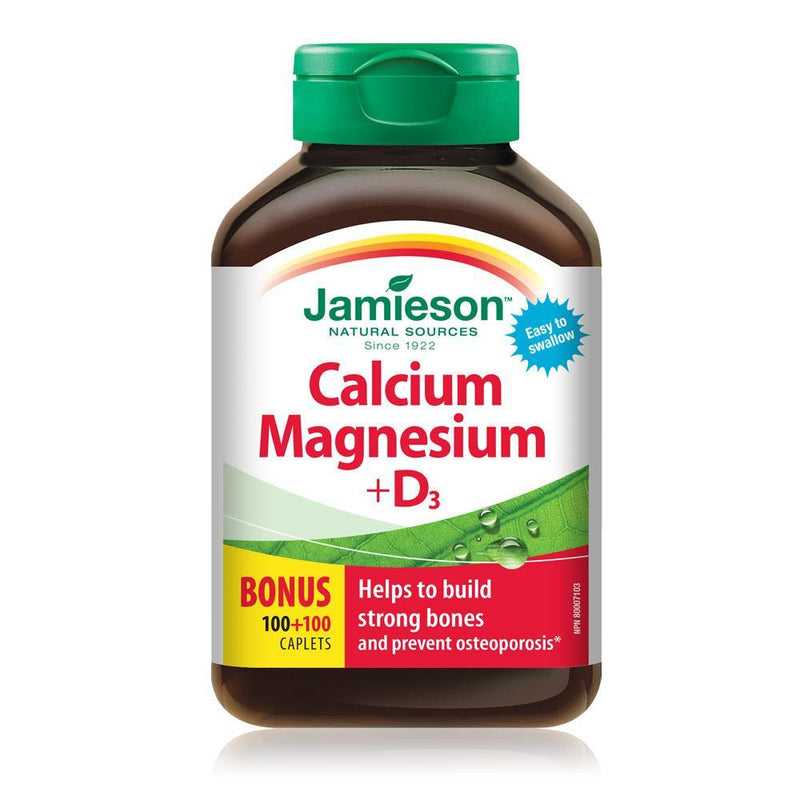 Jamieson Calcium Magnesium + D3 200 Caplets Image 1
