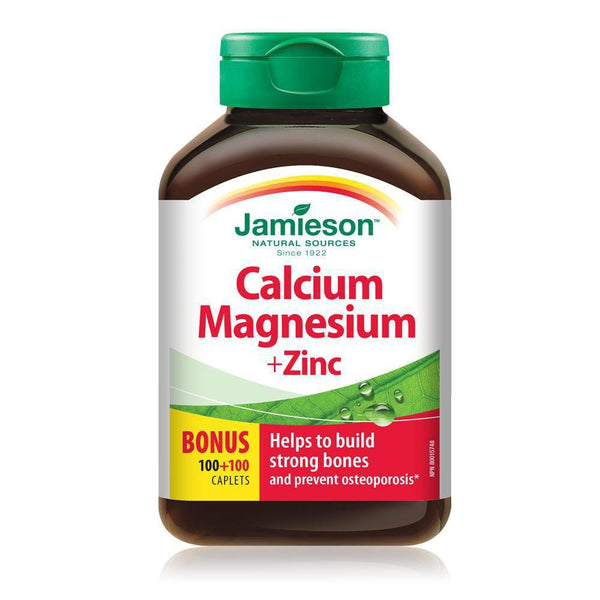 Jamieson Calcium Magnesium + Zinc 200 Caplets Image 1