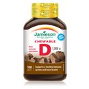 Jamieson Chewable Vitamin D3 1000 IU - Rich Natural Chocolate 100 Tablets Image 1