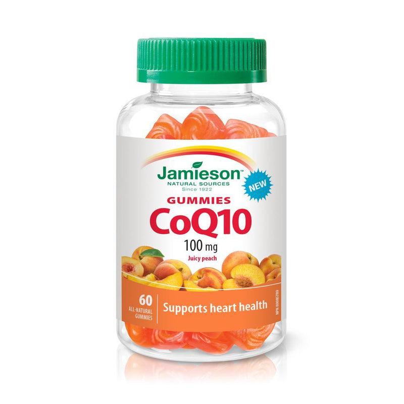 Jamieson CoQ10 100 mg - Juicy Peach 60 Gummies Image 1