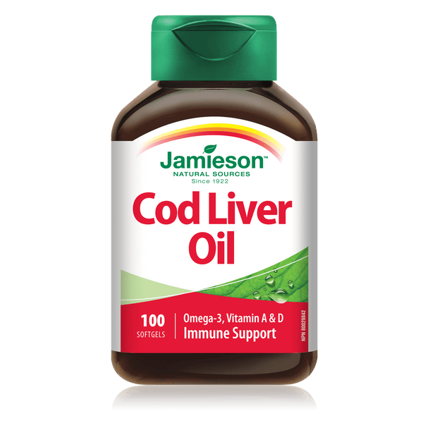 Jamieson Cod Liver Oil 100 Softgels Image 1