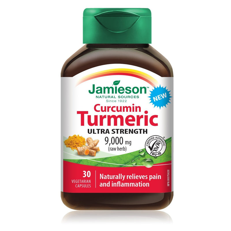 Jamieson Curcumin Turmeric Ultra Strength 9000 mg 30 VCaps Image 1