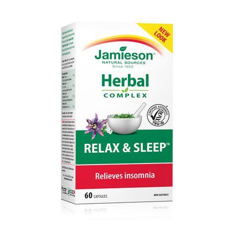 Jamieson Herbal Complex Relax & Sleep 60 Caplets Image 1