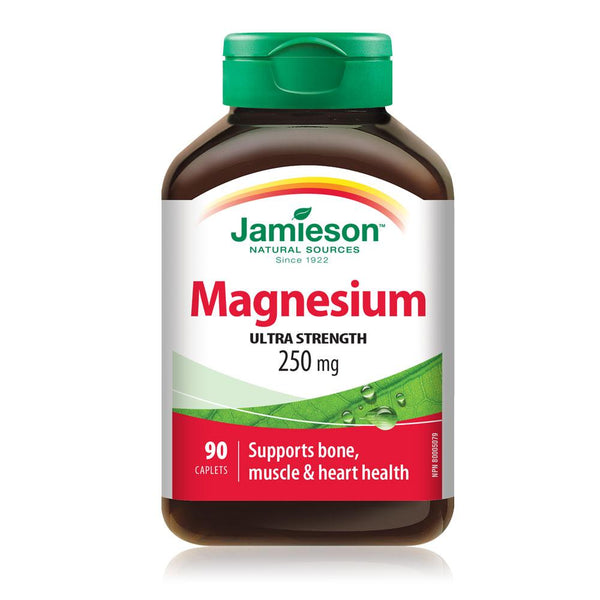 Jamieson Magnesium Ultra Strength 250 mg 90 Caplets Image 1