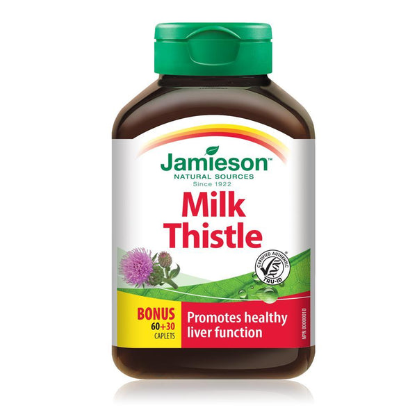 Jamieson Milk Thistle BONUS SIZE 90 Caplets Image 1