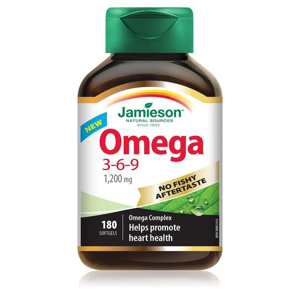 Jamieson Omega 3-6-9 1200 mg 180 Softgels Image 1