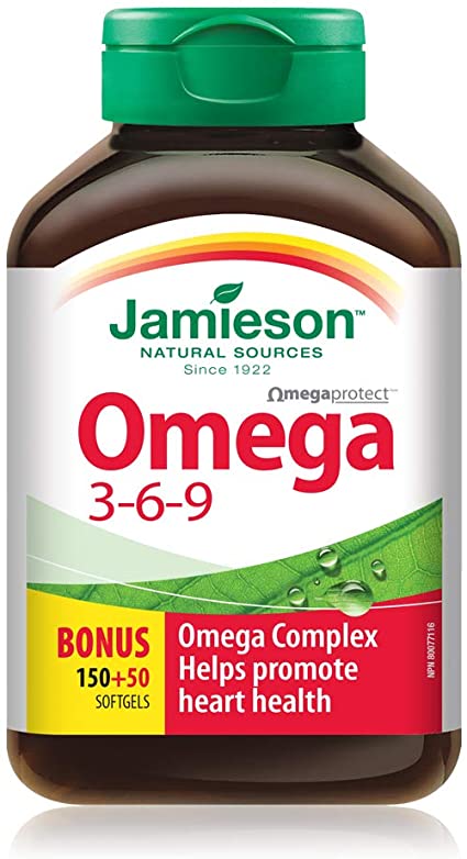 Jamieson Omega 3-6-9 BONUS SIZE 200 Softgels Image 1