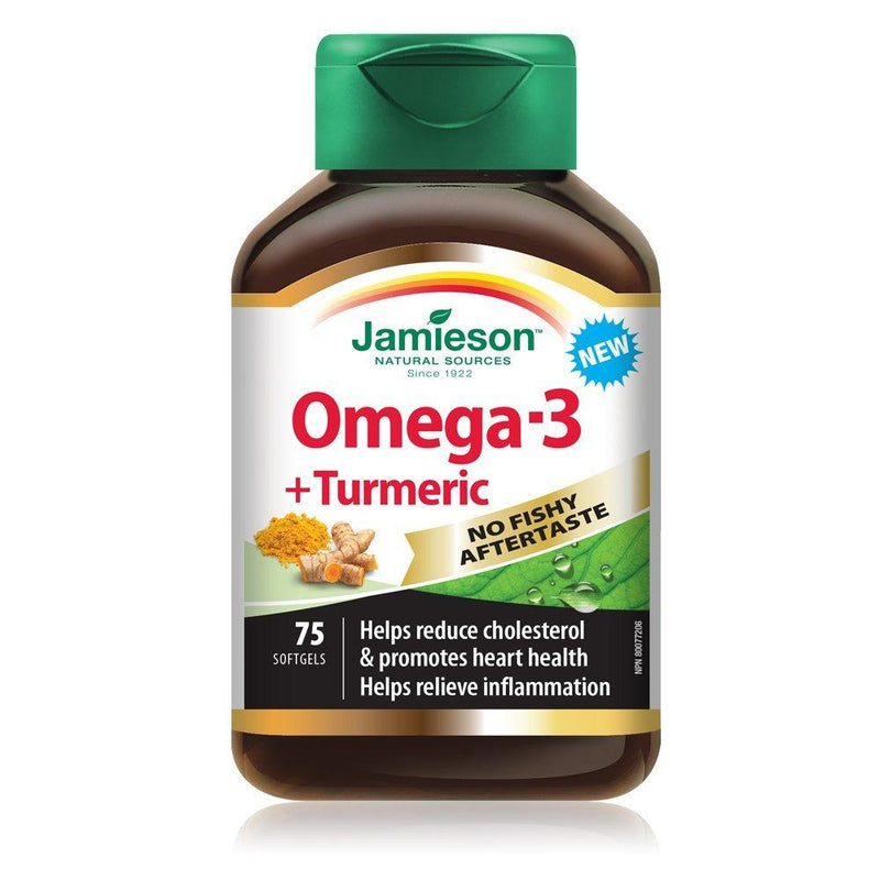Jamieson Omega-3 + Turmeric 75 Softgels Image 1