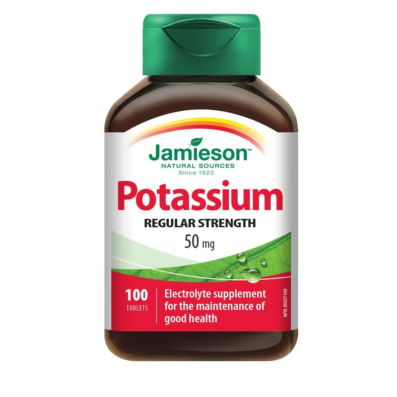 Jamieson Potassium Regular Strength 50 mg 100 Tablets Image 1