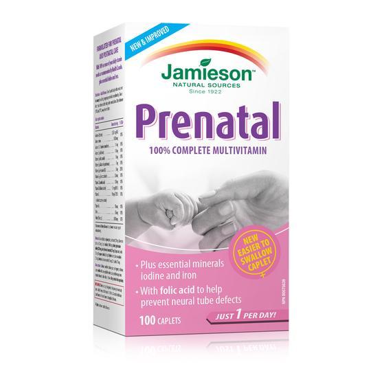 Jamieson Prenatal 100% Multivitamin 100 Caplets Image 1