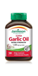 Jamieson Super Garlic Oil Extra Strength 1500 mg 100 Softgels Image 1