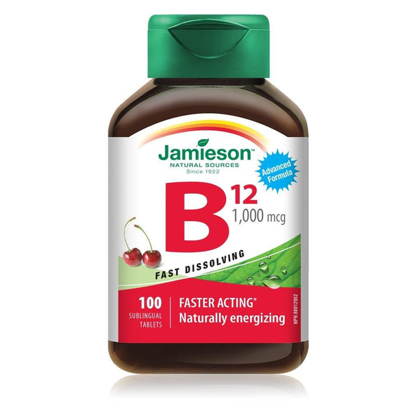 Jamieson Vitamin B12 1000 mcg 100 Tablets Image 1