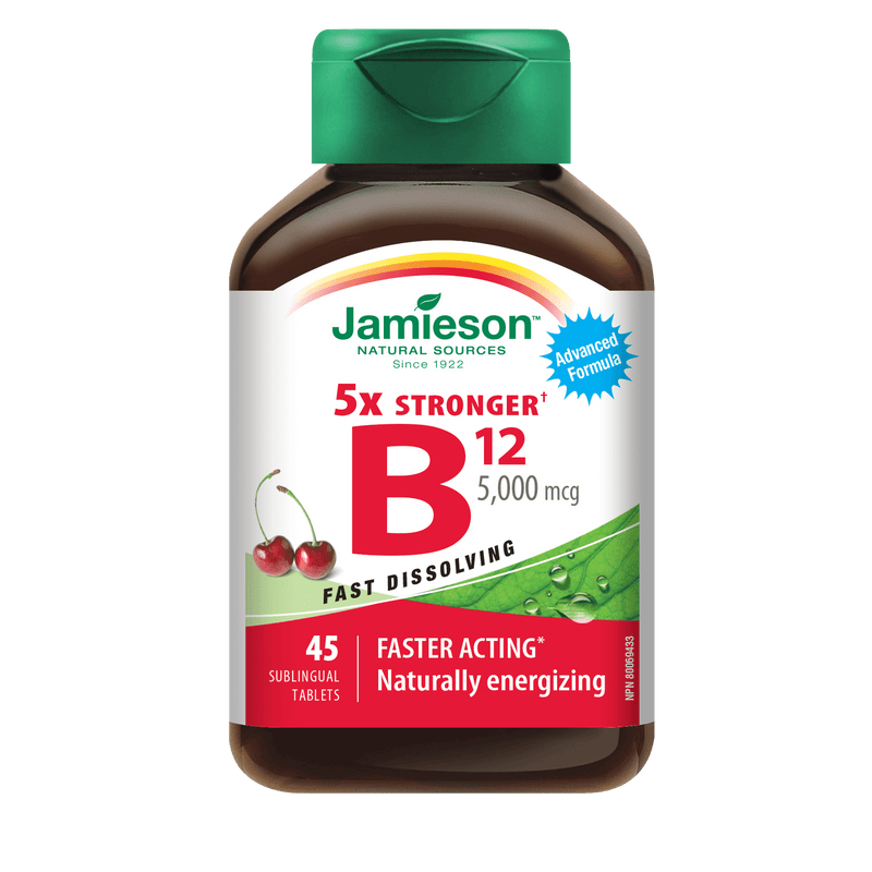 Jamieson Vitamin B12 5000 mcg 45 Tablets Image 1