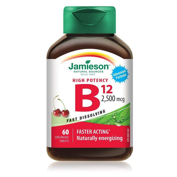 Jamieson Vitamin B12 High Potency 2500 mcg 60 Tablets Image 1
