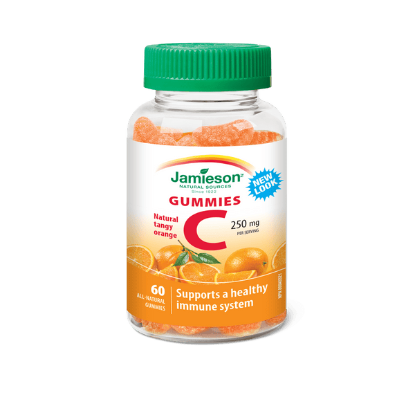 Jamieson Vitamin C 250 mg - Natural Tangy Orange 60 Gummies Image 1