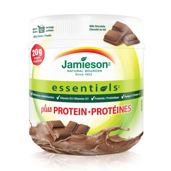 Jamieson Whey Protein plus Essentials - Milk Chocolate 355 g Image 1