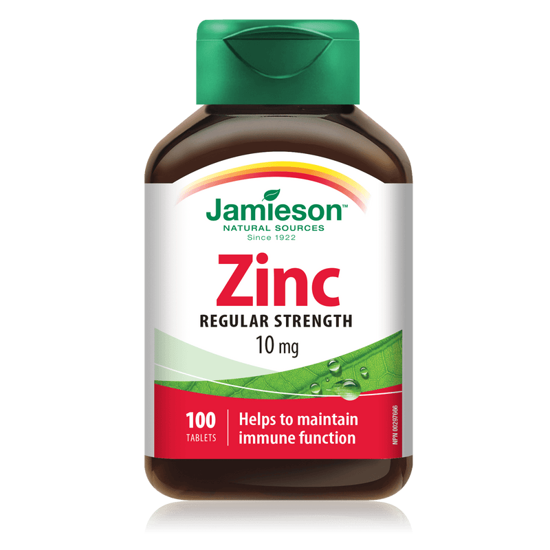 Jamieson Zinc Regular Strength 10 mg 100 Tablets Image 1