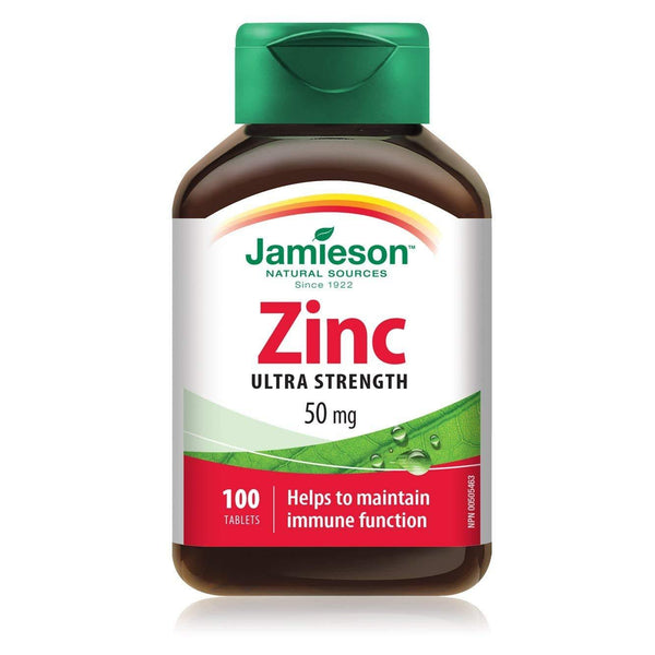 Jamieson Zinc Ultra Strength 50 mg 100 Tablets Image 1