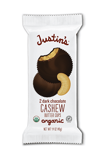 Justin's Organic Dark Chocolate Cashew Butter Cups Image 1
