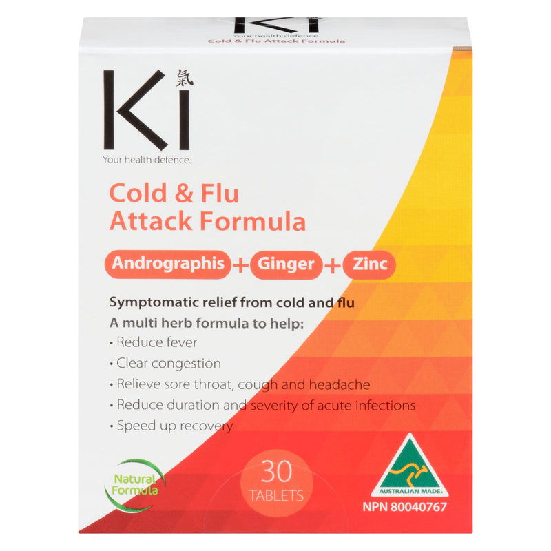 Ki Cold and Flu Attack Formula 30 Tablets Image 1