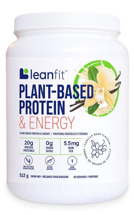 Leanfit Plant-Based Protein & Energy - Vanilla Bean (512 g)