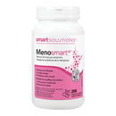 Bottle of Smart Solutions Menosmart+ VCaps dietary supplement with capsules visible inside, designed to support healthy metabolism and weight management.