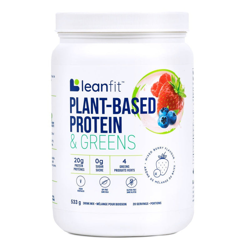 Leanfit Plant-Based Protein & Greens - Mixed Berry 533 g Image 1