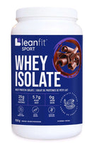 Leanfit Sport Whey Protein Isolate in Chocolate flavor (916 g) - High-quality protein powder for muscle recovery and performance with a rich, smooth chocolate taste.