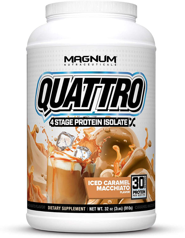 Magnum Nutraceuticals Quattro 4-Stage Protein Isolate - Iced Caramel Macchiato 2 lbs Image 1