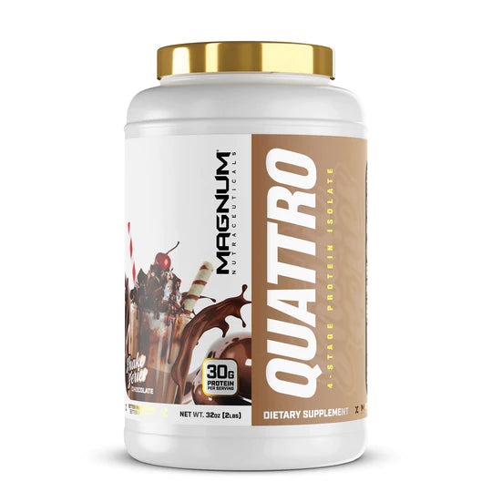 Magnum Nutraceuticals Quattro 4-Stage Protein Isolate - Shake Series Chocolate 2 lbs Image 1