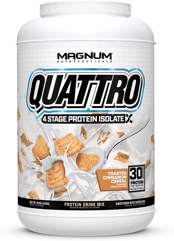 Magnum Nutraceuticals Quattro 4-Stage Protein Isolate - Toasted Cinnamon Cereal 2 lbs Image 1