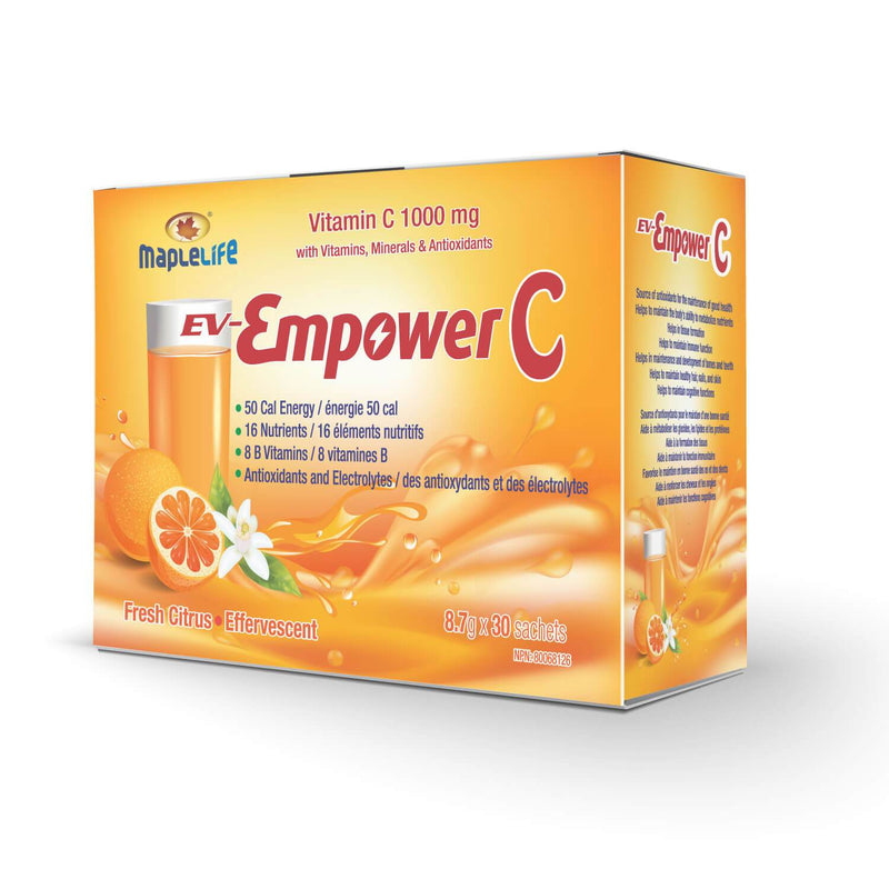 MapleLife EV-Empower C Sachets - Fresh Citrus Box of 30 Image 1