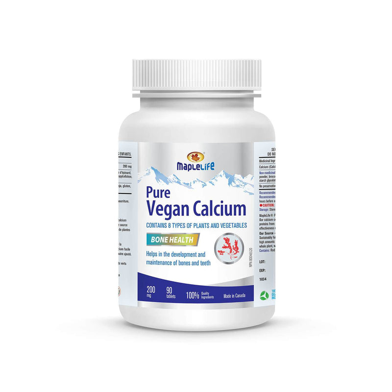 MapleLife Pure Vegan Calcium 200 mg 90 Tablets Image 1