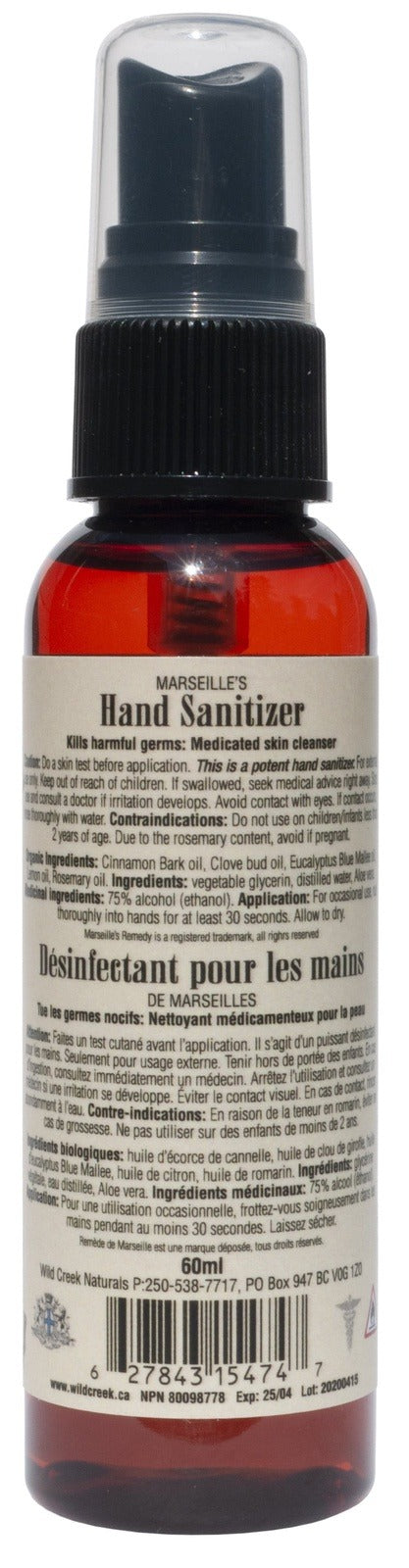 Marseille's Remedy Thieves Hand Sanitizer 60 mL Image 2