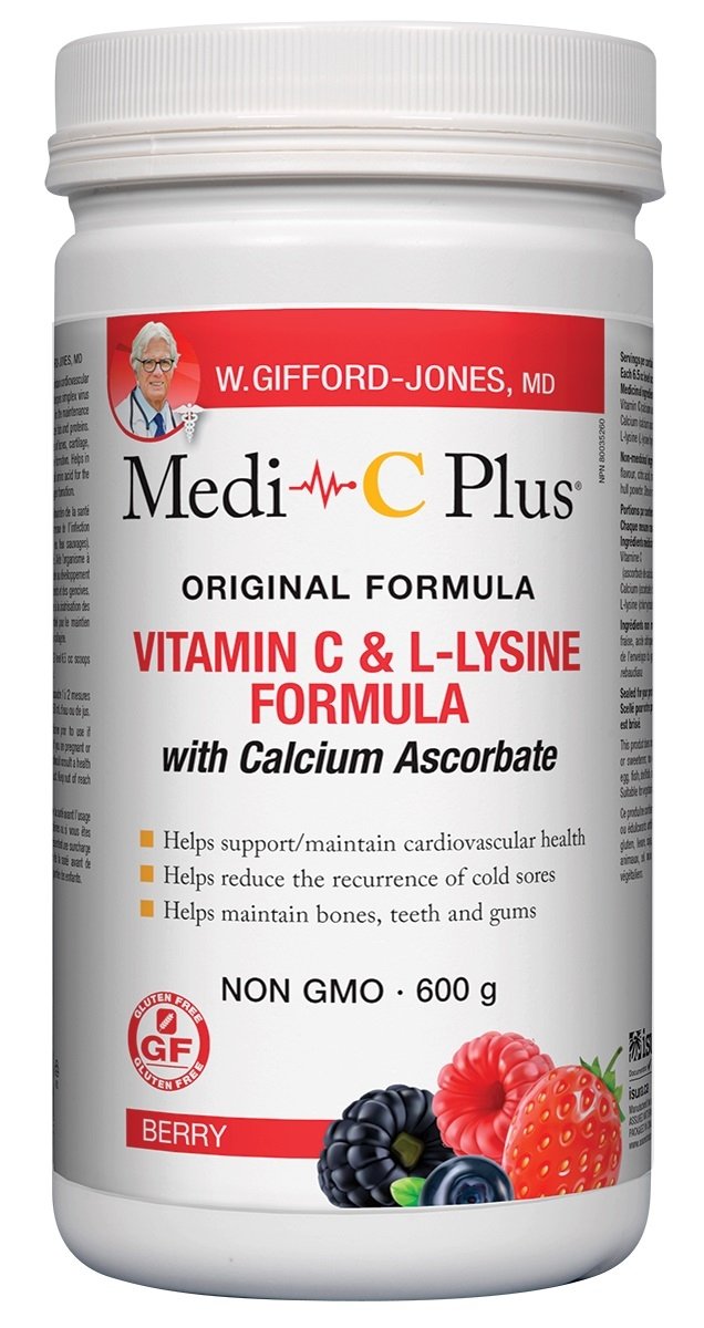 Medi-C Plus Vitamin C & L-Lysine Formula with Calcium Ascorbate - Berry Image 3