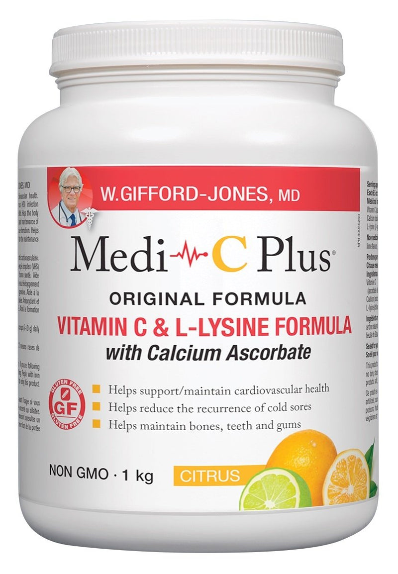 Medi-C Plus Vitamin C & L-Lysine Formula with Calcium Ascorbate - Citrus Image 2