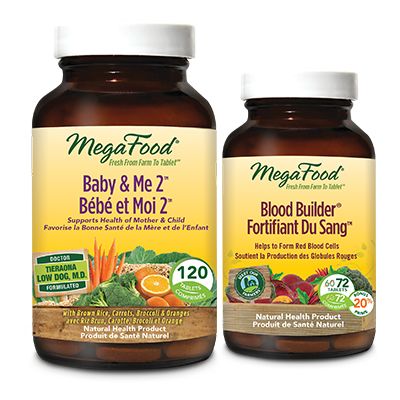 MegaFood Baby & Me 2 With FREE Blood Builder 120 + 72 Tablets Image 1