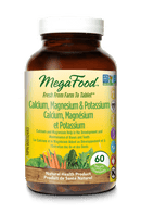 MegaFood Calcium, Magnesium & Potassium 60 Tablets Image 1