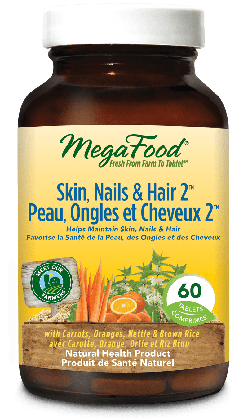 MegaFood Skin, Nails And Hair 2 60 Tablets Image 1