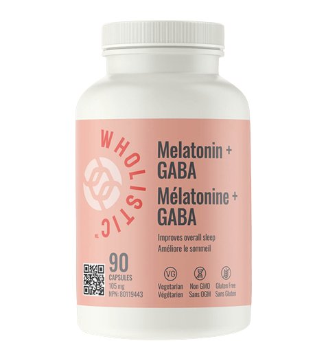 Wholistic Melatonin + GABA (90VCaps)