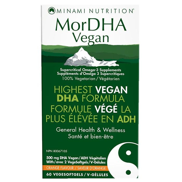 Minami Nutrition MorDHA Vegan 500 mg - Orange 60 Softgels Image 1