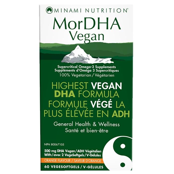 Minami Nutrition MorDHA Vegan 500 mg - Orange 60 Softgels Image 1