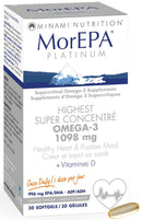 Minami Nutrition MorEPA Omega-3 1098 mg + Vitamin D - Orange 30 Softgels Image 1